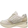 SUSST WOMENS WEDGE ZIP LACE TRAINER - OFF WHITE